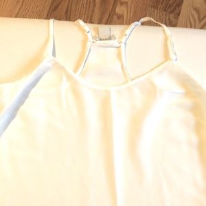 Jcrew ivory sleeveless top, racerback, sz 2, EUC